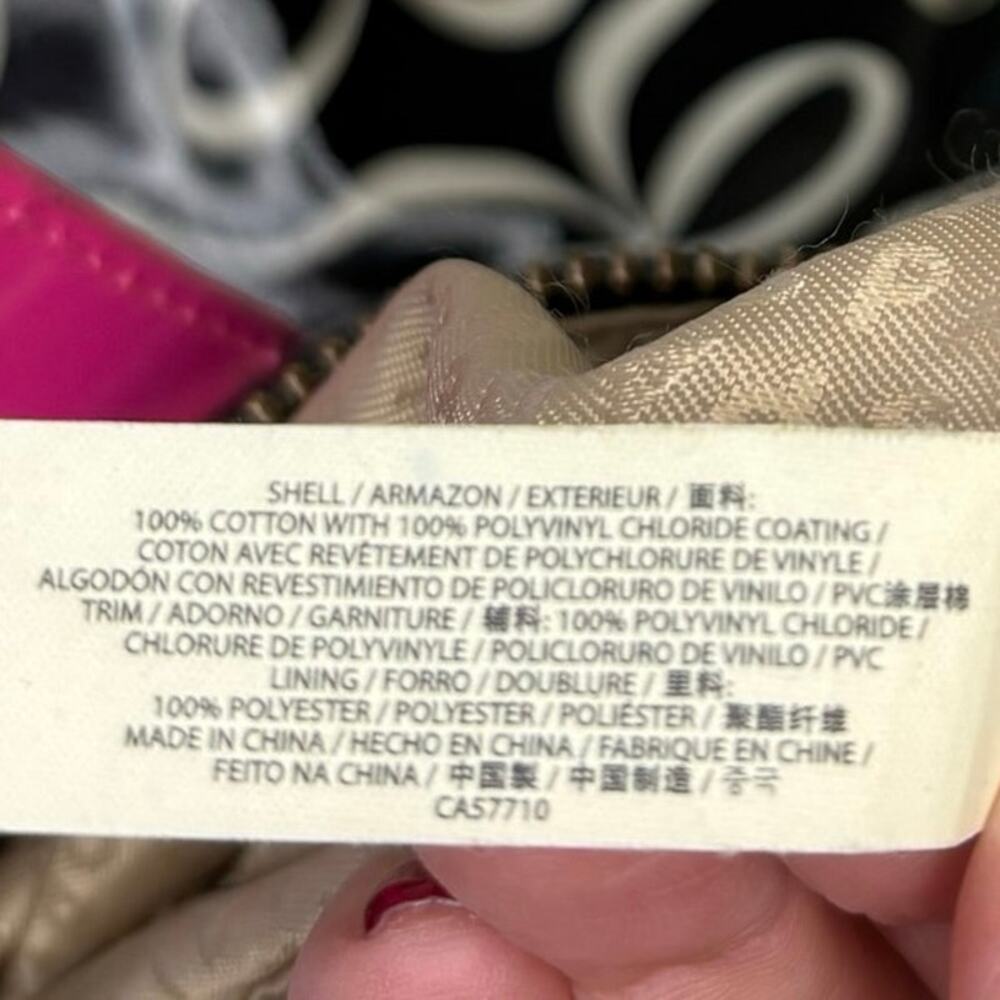 Kate Spade Vinyl Bow Bag Black White Pink - Picture 6 of 13